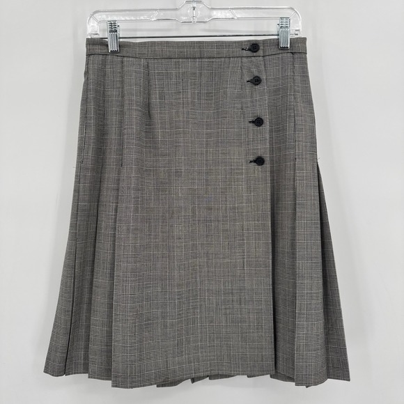 Vintage Pendleton Pleated Skirt SZ 6 Virgin Wool Plaid Academia Old Money Preppy - Picture 8 of 8